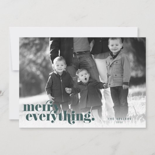 Bos | Alles-foto Merry Feestdagenkaart (Voorkant)