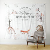 Bos Aquarel Bosdieren Baby Shower Wandkleed (In Situ (horizontaal))