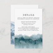 Bos Aquarel Trouwdetails Informatiekaartje (Voorkant / Achterkant)