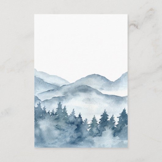 Bos Aquarel Trouwdetails Informatiekaartje (Achterkant)