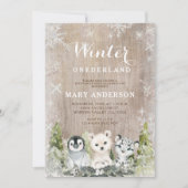 Bos Arctische Dieren Winter Onederland Verjaardag Kaart (Voorkant)