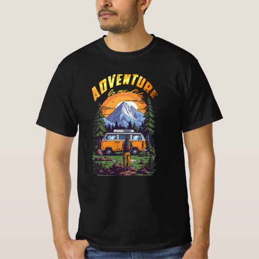Bos Avonturen Kampeerterrein T-shirt (Voorkant)