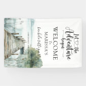 Bos Avontuur Begint Bachelorette Feest Spandoek (Horizontaal)