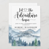 Bos Avontuur Bergen Pensioenfeest Kaart (Voorkant / Achterkant)