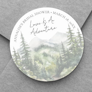 Bos Avontuur Bruidsuitje Ronde Sticker