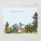 Bos Avontuur Rustieke Herten Briefkaart (Voorkant)