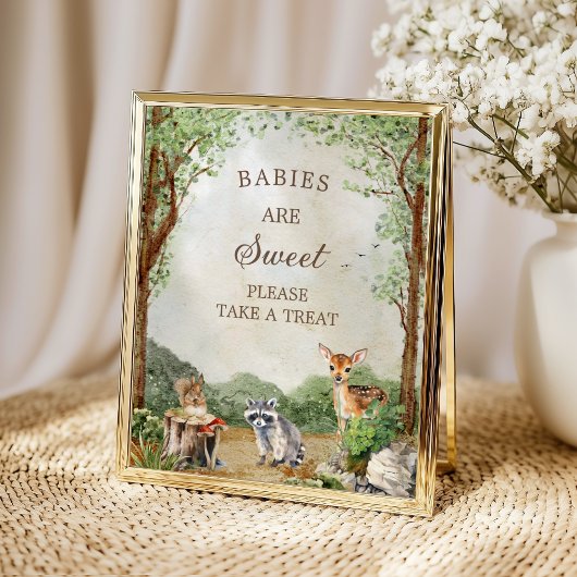 Bos Baby Shower Behandel Tafel Poster