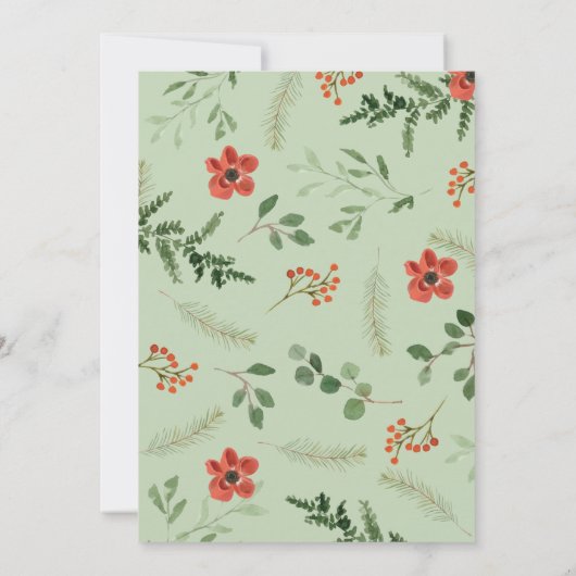 Bos Baby shower Bosdieren Groen Kaart (Achterkant)