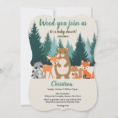 Bos Baby shower Bosdieren Groen Kaart (Voorkant)
