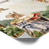 Bos Baby Shower Eettafel Poster (Hoek)