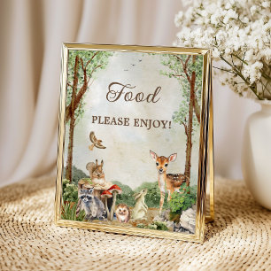 Bos Baby Shower Eettafel Poster