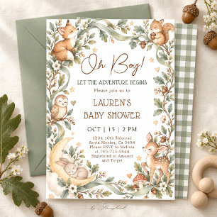 Bos Baby Shower Kaart