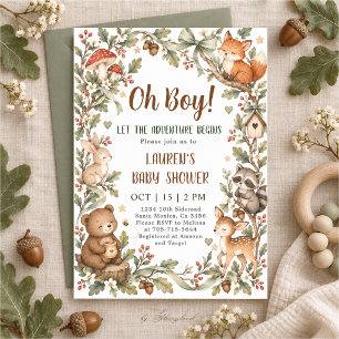 Bos Baby Shower Kaart