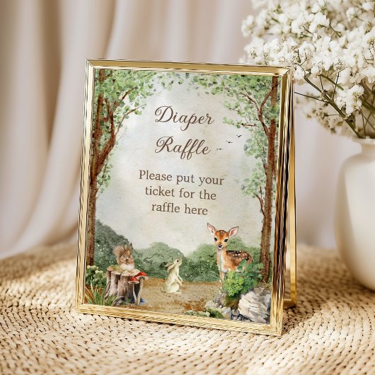 Bos Baby Shower Luier Raffle Poster