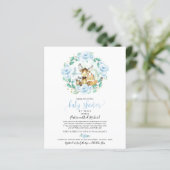 Bos Baby Shower Per Post Budget Uitnodiging (Staand voorkant)