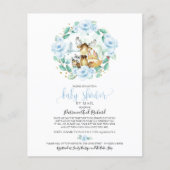 Bos Baby Shower Per Post Budget Uitnodiging (Voorkant)