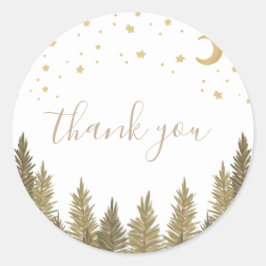 Bos Baby Shower Ronde Sticker