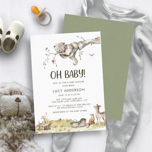 Bos Baby Shower Uitnodiging