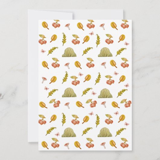 Bos Baby Shower Waterverf Kaart (Achterkant)