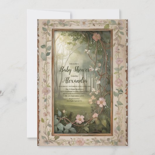 Bos-babyshower Kaart (Voorkant)