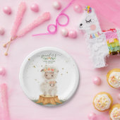 Bos-babyshower viering feest Schapen Papieren Bordje (Feest)