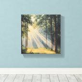 Bos Baden in het zonlicht Canvas Afdruk (Insitu (Houten vloer))