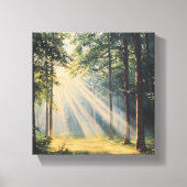 Bos Baden in het zonlicht Canvas Afdruk (Voorkant)