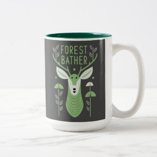 Bos Badende Herten Tweekleurige Koffiemok