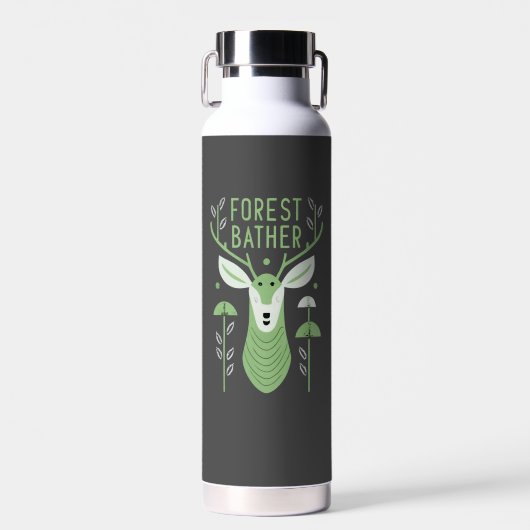 Bos Badende Herten Waterfles (Voorkant)