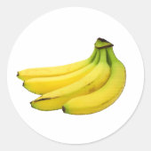 BOS BANANEN GELE VRUCHT RONDE STICKER (Voorkant)