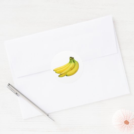 BOS BANANEN GELE VRUCHT RONDE STICKER (Envelop)