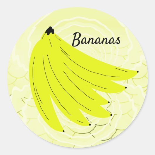 Bos Bananen Ronde Sticker (Voorkant)