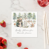 Bos Beer Herten Bos Leuke Dieren Baby shower Servet (Insitu)