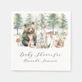 Bos Beer Herten Bos Leuke Dieren Baby shower Servet (Voorkant)