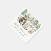 Bos Beer Herten Bos Leuke Dieren Baby shower Servet (Hoek)