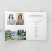 Bos Begrafenis Herdenkingsdienst Vouwprogramma Programma (Binnen)