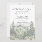 Bos Berg Bosland Avontuur Baby Shower Kaart (Voorkant)