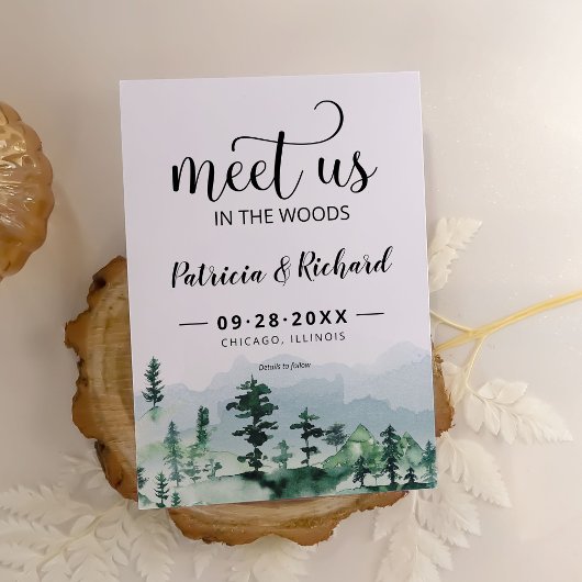 Bos Berg Buiten Huwelijk Save The Date