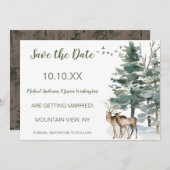 Bos Berg Den Save the Date (Voorkant / Achterkant)