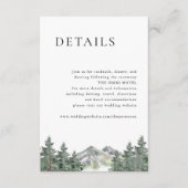 Bos Berg Dennenboom Trouwdetails Informatiekaartje (Voorkant)