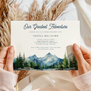 Bos Berg Rustieke Avontuur Baby Shower Briefkaart