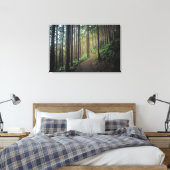 Bos | Bergen van Wakayama Japan Canvas Afdruk (Insitu (Slaapkamer))