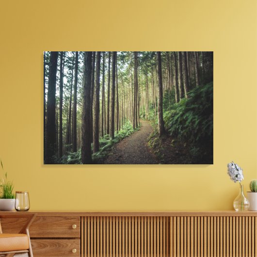 Bos | Bergen van Wakayama Japan Canvas Afdruk (Insitu (Woonkamer))