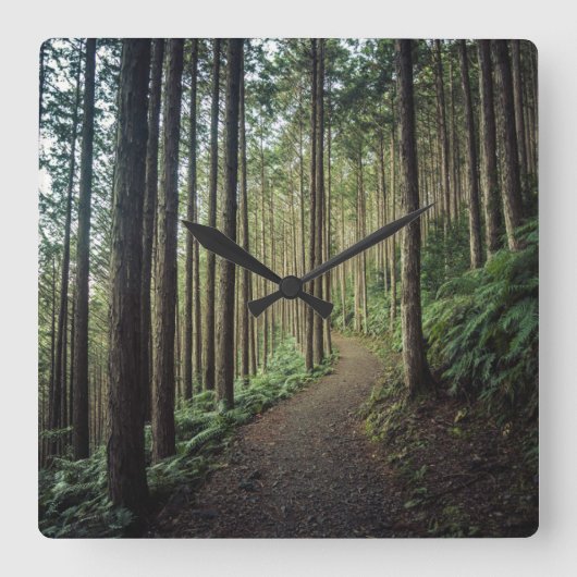 Bos | Bergen van Wakayama Japan Vierkante Klok (Voorkant)