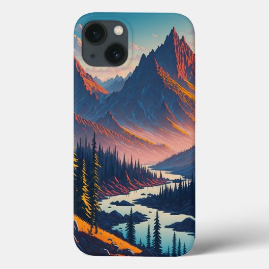 Bos Berghorizon met zonsopgang Case-Mate iPhone Case (Achterkant)