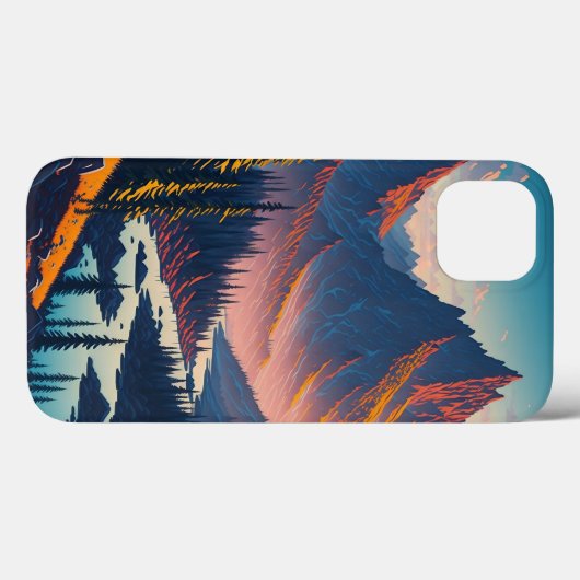 Bos Berghorizon met zonsopgang Case-Mate iPhone Case (Achterkant (horizontaal))