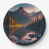 Bos Berghorizon met zonsopgang Papieren Bordje (Voorkant)