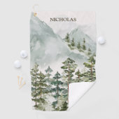 Bos Berglandschap Waterverf Golfhanddoek (Insitu)