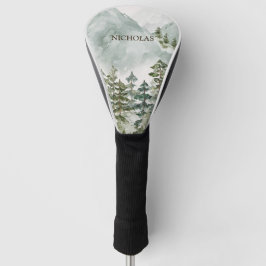 Bos Berglandschap Waterverf Golfheadcover