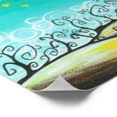 Bos bij nacht poster (Hoek)